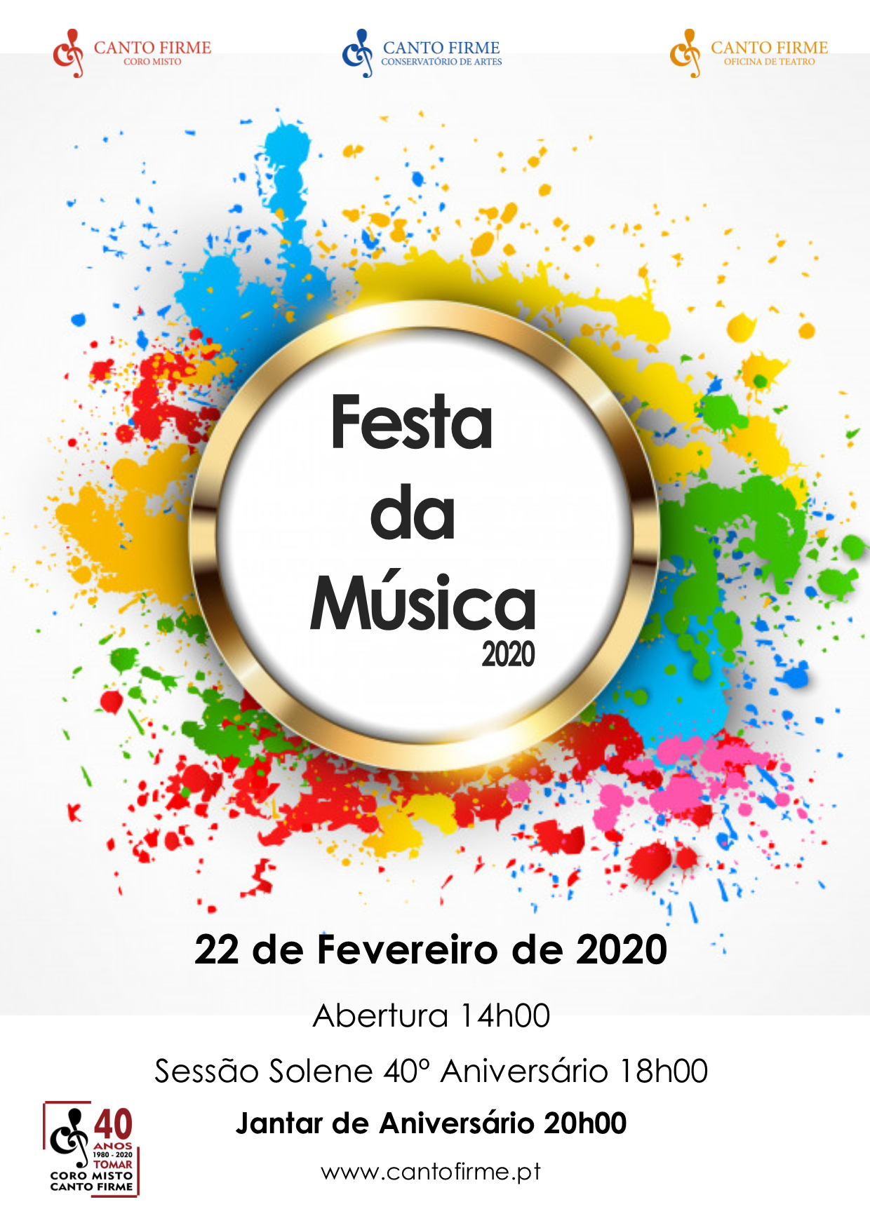 Festa da Música 2020 – 40º Aniversário da Canto Firme de Tomar